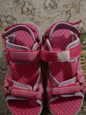 Kamik Pink Kids Hook-and-Loop Sport Sandals